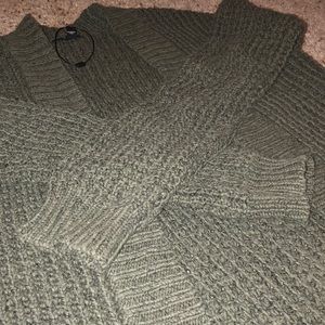 Olive green cozy cardigan